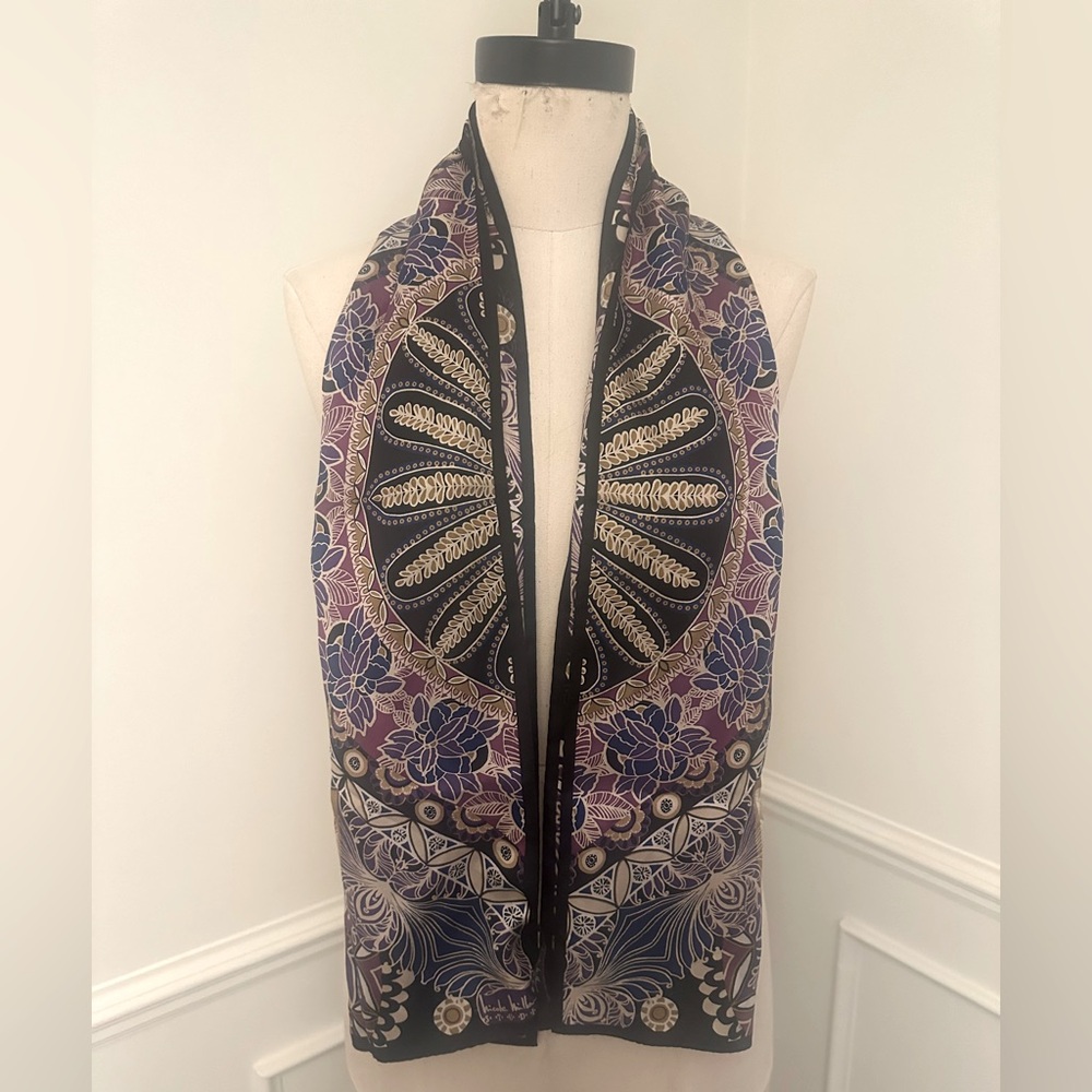 100% silk paisley scarf